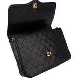 Chanel Quilted Lambskin 24K Gold Single Flap Crossbody Bag