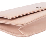 Chanel Pink Caviar Leather Wallet On Chain Crossbody Bag
