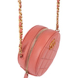 Chanel 19 Quilted Lambskin Round Crossbody Bag