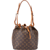 Louis Vuitton Canvas Monogram Sac Noe Petit Shoulder Bag