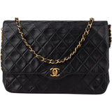 Chanel Quilted Lambskin 24K Gold Single Flap