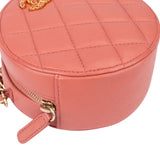 Chanel 19 Quilted Lambskin Round Crossbody Bag