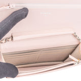 Chanel Pink Caviar Leather Wallet On Chain Crossbody Bag