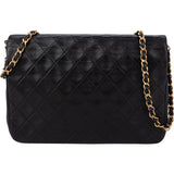 Chanel Quilted Lambskin 24K Gold Single Flap