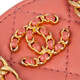 Chanel 19 Quilted Lambskin Round Crossbody Bag