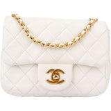 Chanel New Collection Quilted Lambskin Square Mini Single Flap Crossbody Bag