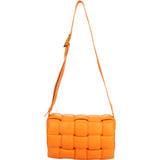 Bottega Veneta Orange Leather Cassette Crossbody Bag