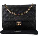 Chanel Quilted Lambskin 24K Gold Single Flap Shoulder Bag