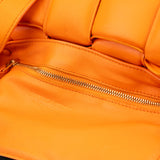 Bottega Veneta Orange Leather Cassette Crossbody Bag