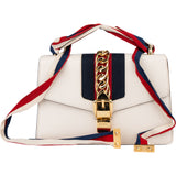 Gucci White Leather Sylvie Handbag