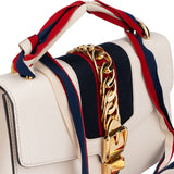 Gucci White Leather Sylvie Handbag