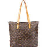 Louis Vuitton Canvas Monogram Cabas Mezzo Shoulder Bag