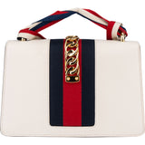 Gucci White Leather Sylvie Handbag