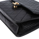 Chanel Quilted Lambskin 24K Gold Single Flap Shoulder Bag