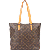 Louis Vuitton Canvas Monogram Cabas Mezzo Shoulder Bag