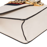 Gucci White Leather Sylvie Handbag