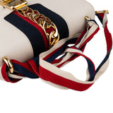 Gucci White Leather Sylvie Handbag