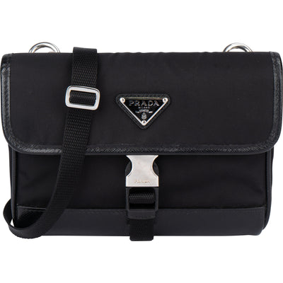 Prada Nylon Triangle Mini Crossbody Side Bag - vintageandkickz