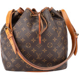 Louis Vuitton Canvas Monogram Sac Noe Petit Shoulder Bag