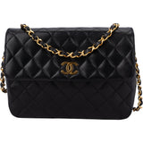 Chanel Quilted Lambskin Single Flap Shoulder Bag