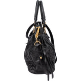Miu Miu Black Leather City Handbag