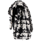 Chanel Bicolor Tweed Palladium Medium Double Flap Crossbody Bag