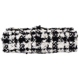 Chanel Bicolor Tweed Palladium Medium Double Flap Crossbody Bag