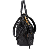 Miu Miu Black Leather City Handbag