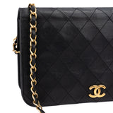 Chanel Quilted Lambskin 24K Gold Single Flap Shoulder Bag