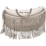 Miu Miu Leather Crystal Fringe Crossbody Bag