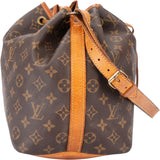 Louis Vuitton Canvas Monogram Sac Noe Petit Shoulder Bag