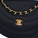 Chanel 24K Gold Satin Single Flap Crossbody Bag