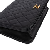 Chanel Quilted Lambskin 24K Gold Single Flap Shoulder Bag