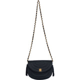 Chanel 24K Gold Satin Single Flap Crossbody Bag