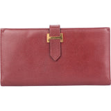 Hermès Bordeaux Bearn Courchevel Leather Bearn Bifold Wallet