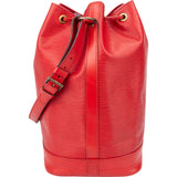 Louis Vuitton Rouge Epi Leather Sac Noe Grande Shoulder Bag