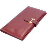 Hermès Bordeaux Bearn Courchevel Leather Bearn Bifold Wallet