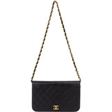 Chanel Quilted Lambskin 24K Gold Single Flap Shoulder Bag
