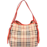 Burberry Nova-Check Monogram Haymarket Handbag