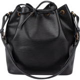 Louis Vuitton Noir Epi Leather Sac Noe Petit Shoulder Bag