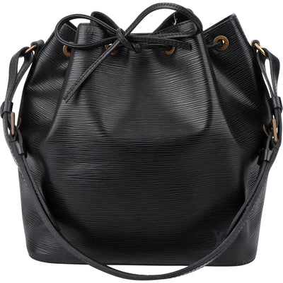 Louis Vuitton Noir Epi Leather Sac Noe Petit Shoulder Bag