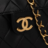 Chanel Quilted Lambskin 24K Gold Single Flap Shoulder Bag
