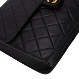 Chanel Quilted Lambskin 24K Gold Single Flap Shoulder Bag