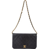 Chanel Quilted Lambskin 24K Gold Single Flap Shoulder Bag