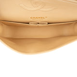Chanel Quilted Tweed 24K Gold Medium Double Flap Crossbody Bag