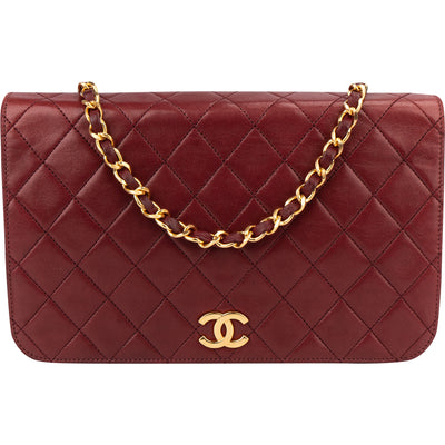 Chanel Quilted Lambskin 24K Gold Single Flap Crossbody Bag
