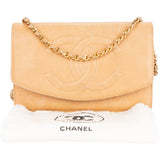 Chanel Quilted CC Caviar Leather Wallet On Chain Crossbody Bag