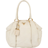 Prada White Calfskin Vitello Handbag