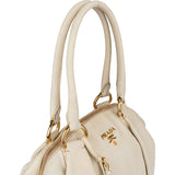 Prada White Calfskin Vitello Handbag