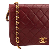 Chanel Quilted Lambskin 24K Gold Single Flap Crossbody Bag